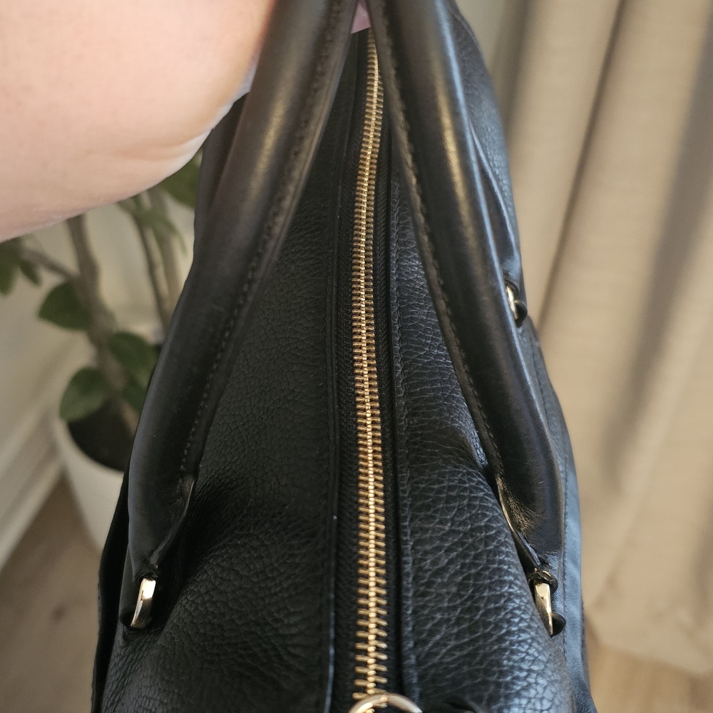 Michael Kors Black Pebbled Leather Satchel - Picture 6 of 9